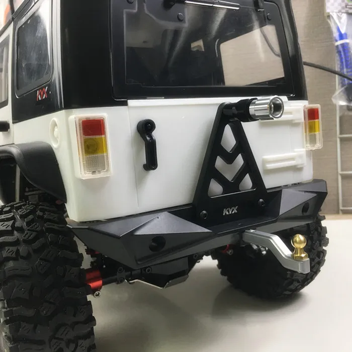 Задний бампер из сплава с запасной рейкой для шин 1/10 RC Crawler Wrangler SCX10 II 90046|bumper rc|bumper