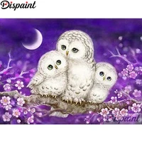 dispaint full squareround drill 5d diy diamond painting flower owl moon 3d embroidery cross stitch home decor gift a12715
