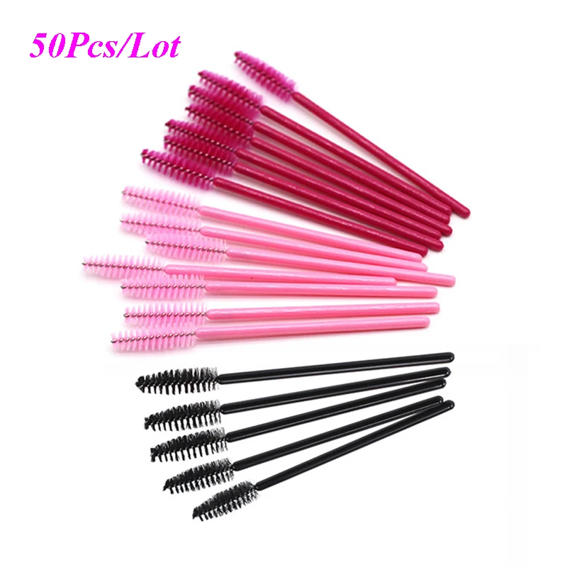50 шт./лот Одноразовые микро щетка для ресниц тушь Аппликатор палочка расчёски