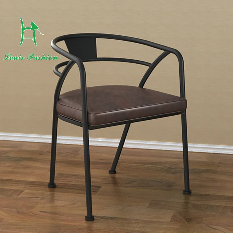 

American eat chair restoring ancient ways Industrial and mining wind, wrought iron chair backrest cafe chair stool chair staff