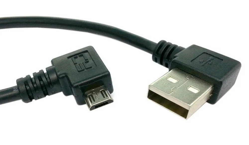 USB 2 0 A папа левый и правый угол 90 градусов к Micro правоугольный штекер зарядный