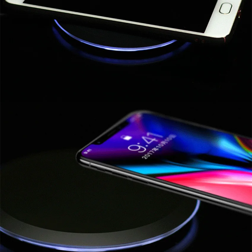 Ультратонкий беспроводной зарядный коврик QI для Huawei Mate 20 Pro P30 Xiaomi Mi 10 W iPhone Max