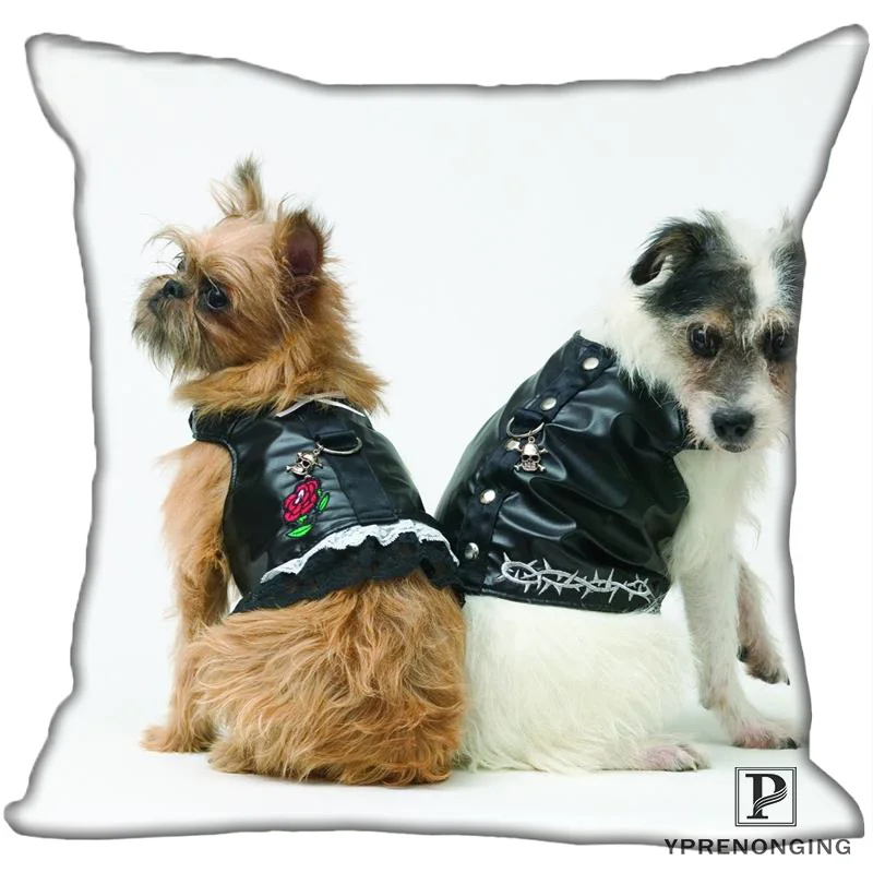 Лучший заказ _ Dog_Biker_Jacket (1) Наволочка на подушку спальня домашняя квадратная