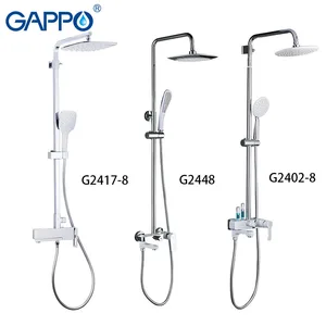 GAPPO смеситель для ванны белый цвет латунь ванная комната смеситель для душа набор водопад насадка для душа