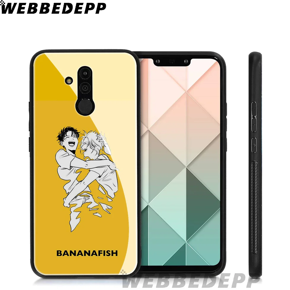 WEBBEDEPP Банановая рыба аниме закаленное стекло чехол для Huawei Mate 20 P20 P10 P Smart 2019 2018 &