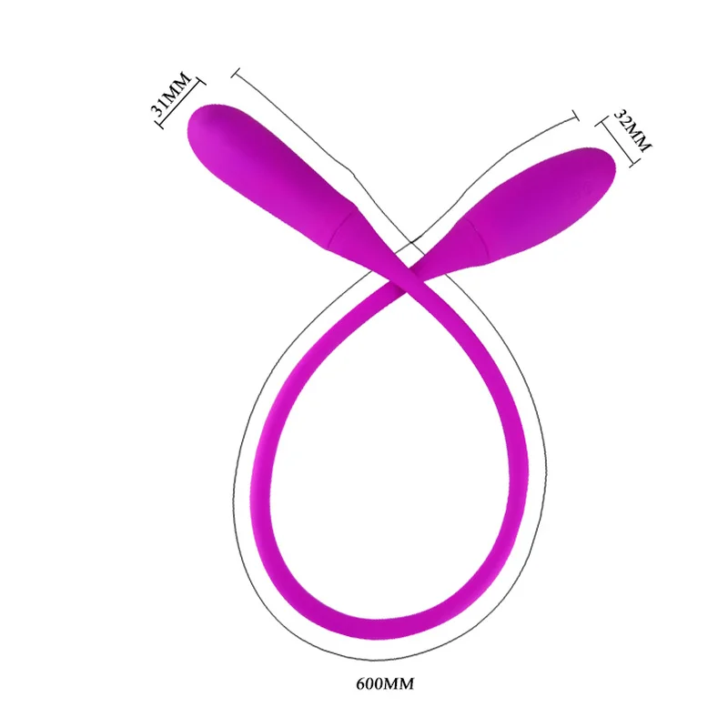 USB Charging Silicone Double-end Female Masturbation Vaginal and Anal Couple Vibrator Waterproof Clit Dual Massage | Красота и