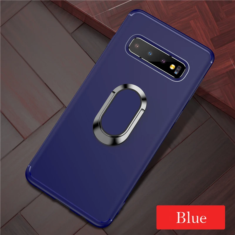 Чехол-подставка с магнитным кольцом для Samsung Galaxy S10E S8 S9 S10 Plus Note8 Note9 мягкий