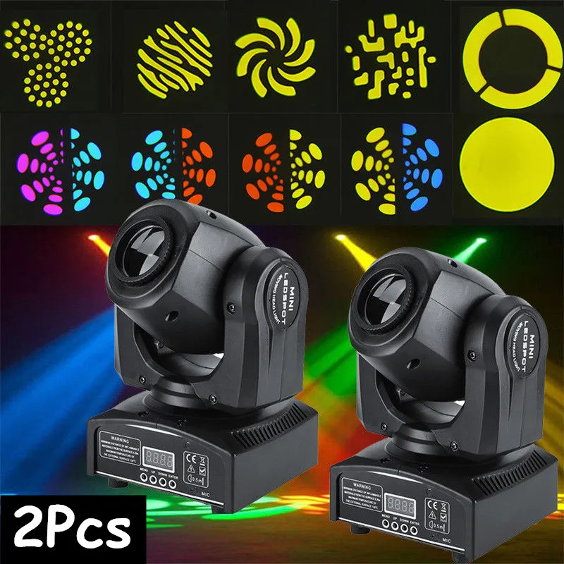 2 шт./компл. 30 Вт Светодиодный сценический светильник с подвижной головкой DMX512