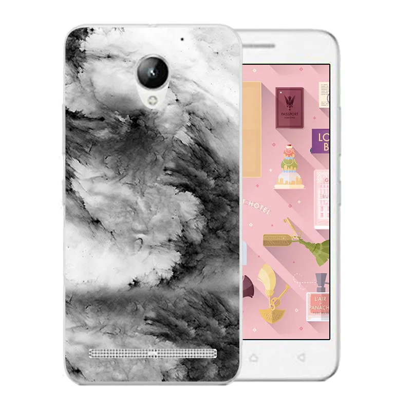5.0 inch For Lenovo Vibe C2 Coque Soft Silicone Phone Case K10a40 Color Stone Pattern Transparent Funda |