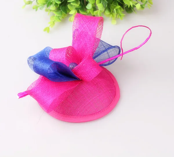 

Fashion Fascinator Hats Nice Sinamay Base with Loops Cocktail Hats for Wedding Hair Accessories Millinery Party Headwear 16Color