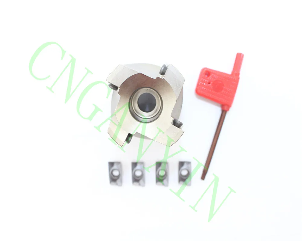 

New 1P BAP400R-50-4T-22 4F lute Milling Cutter +4P APMT1605PEER-XM LF6018