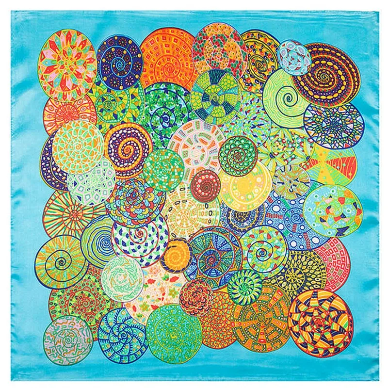 2018 модный бренд SALUTTO квадратный шарф саржа искусственный шелк Женский цветной