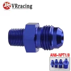 VR RACING-(AN6-NPT18) от AN6 до 18 NPT прямой адаптер бликовая Установка Авто шланг фитинг мужской VR-SL816-06-02-011