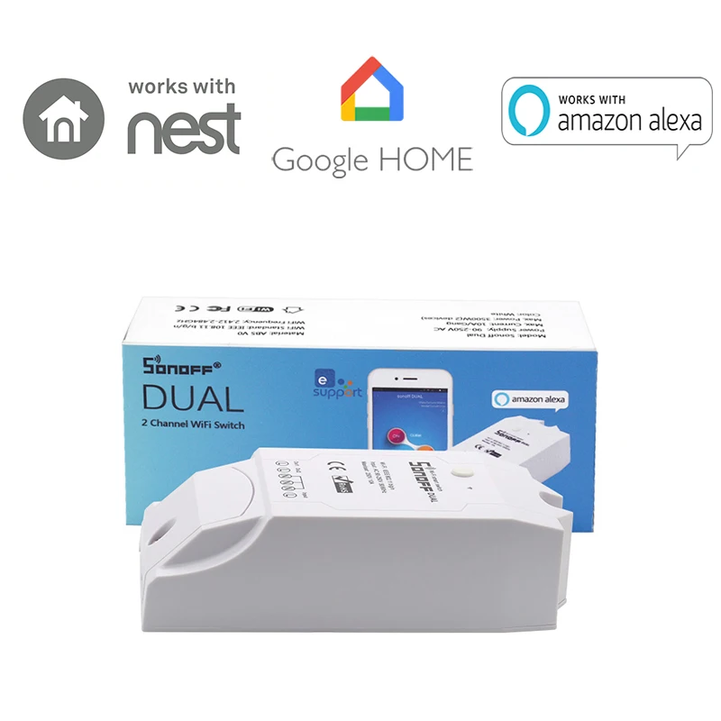Itead Sonoff двухканальный Wi Fi беспроводной умный пульт дистанционного управления
