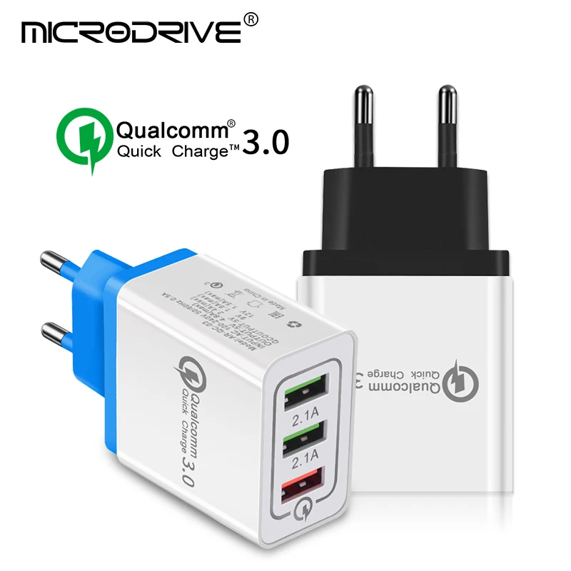 Быстрое зарядное устройство 3 0 универсальное usb порта EU US Plug QC3.0 адаптер быстрой