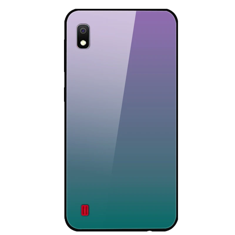 Чехол из закаленного стекла для Samsung A10 A20 A30 A50 A70 градиентная мягкая задняя крышка