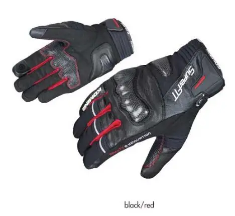 Мотоцикл Винтажные перчатки на мотоцикле Kawasaki Гоночные перчатки Для Мужчин's мотокросс полный палец перчатки красные с открытыми пальцами; цвета оранжевый, зеленый - Цвет: Красный