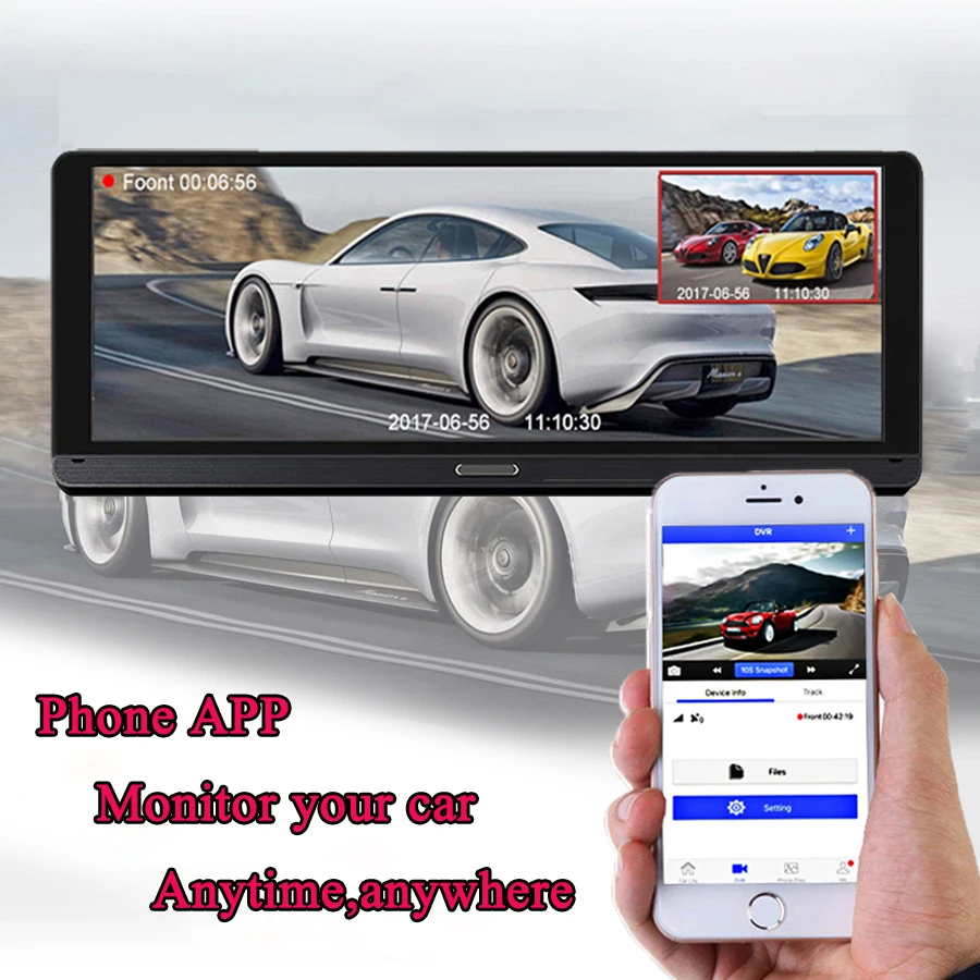 WHEXUNE Автомобильный видеорегистратор 8 дюймов 4G Android 5,1 Full HD 1080P двойной объектив gps навигатор с ADAS wifi видеорегистратор авто видео рекордер