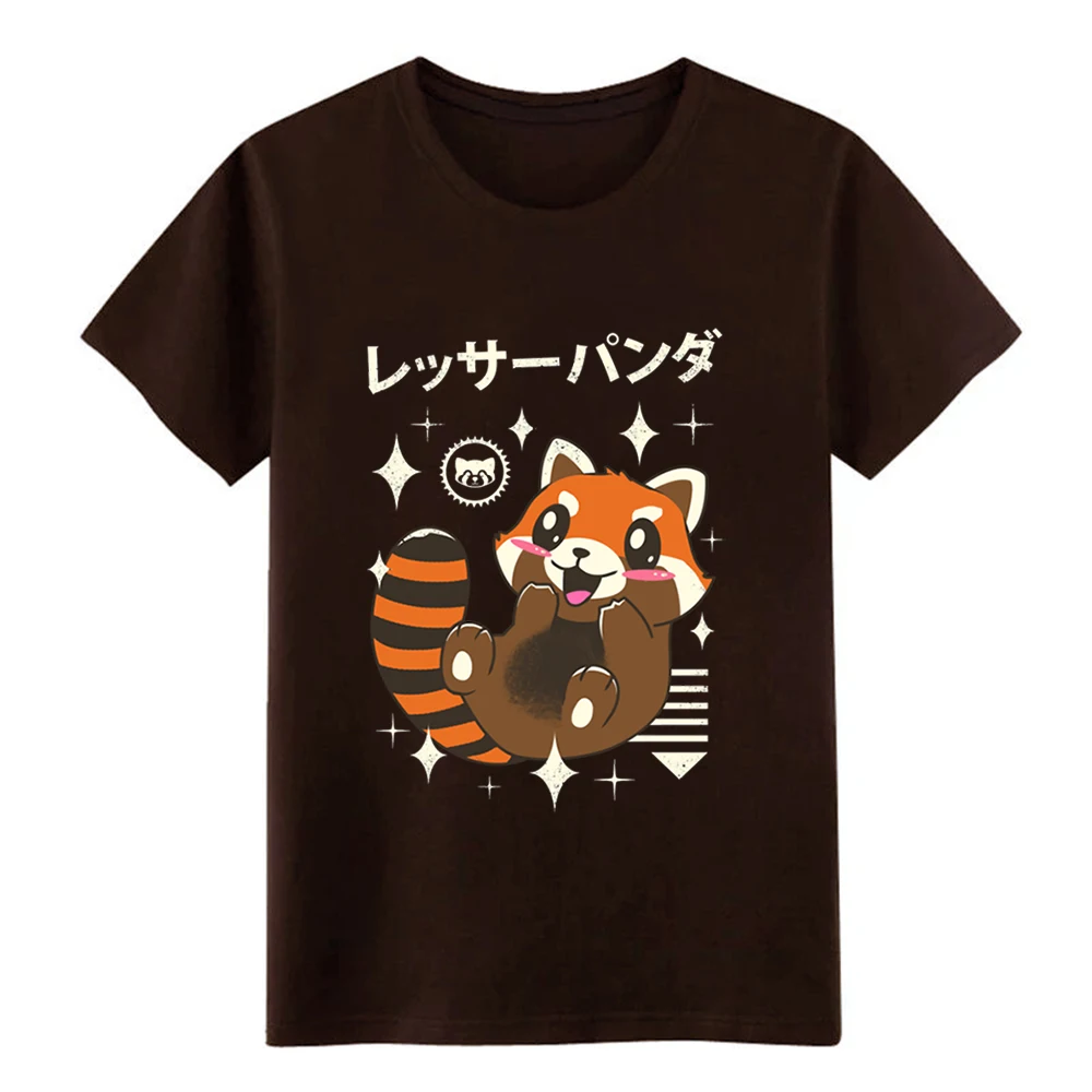 Men's Kawaii Red Panda t shirt create 100% cotton O Neck Pictures Crazy New Style Spring slim | Мужская одежда