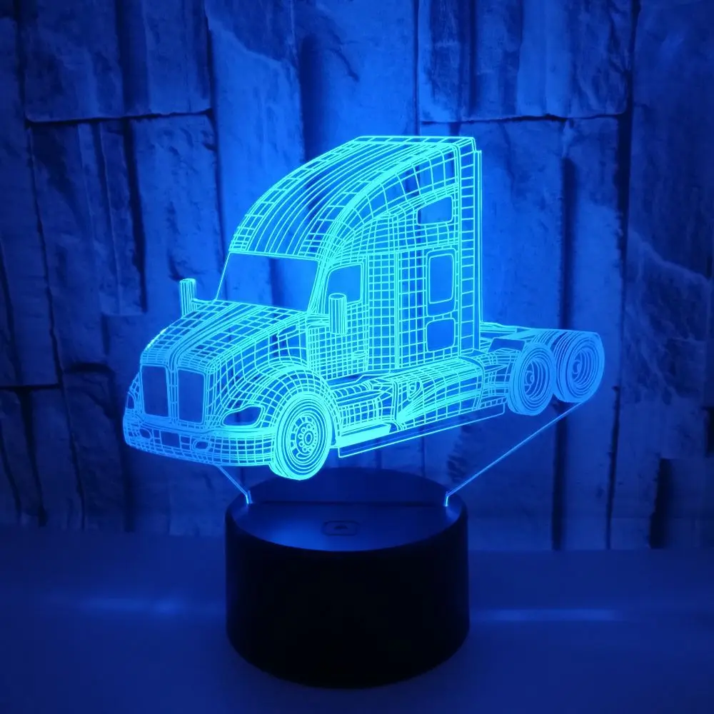 Новые торговые грузовики 3d огни акриловые визуальные стерео красочные ночные