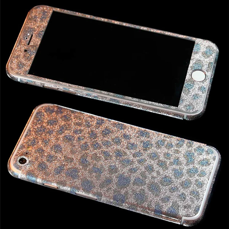 BALMORA 360 Giltter Body Sticker For IPhone 6 6s 7 8 Plus X Phone Screen Protector Apple Sparkle Full Cover Decal Skin Wrap |