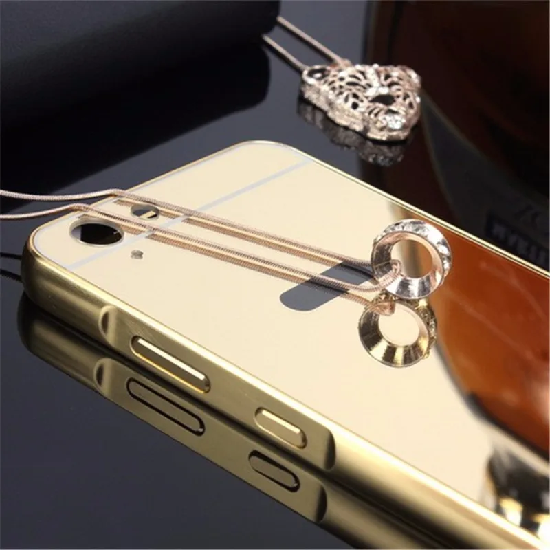 Футляр для Lenovo K5 Note Case Luxury Plating Mirror Aluminum Metal Frame + PC Back Cover Phone Bag on.