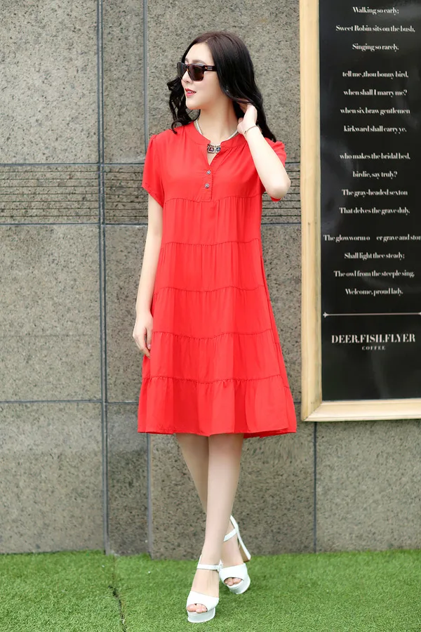 Новинка, винтажное летнее платье, vestidos robe, свободное, размера плюс, с коротким рукавом, с принтом, для офиса, женское платье, Elbise, M-4XL Размер