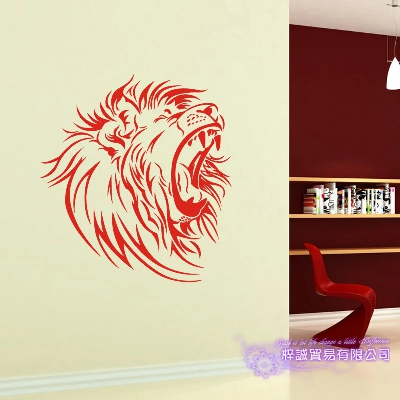Лев стены Стикеры наклейка Плакаты виниловая на стену Art Наклейки Наклейка Декор