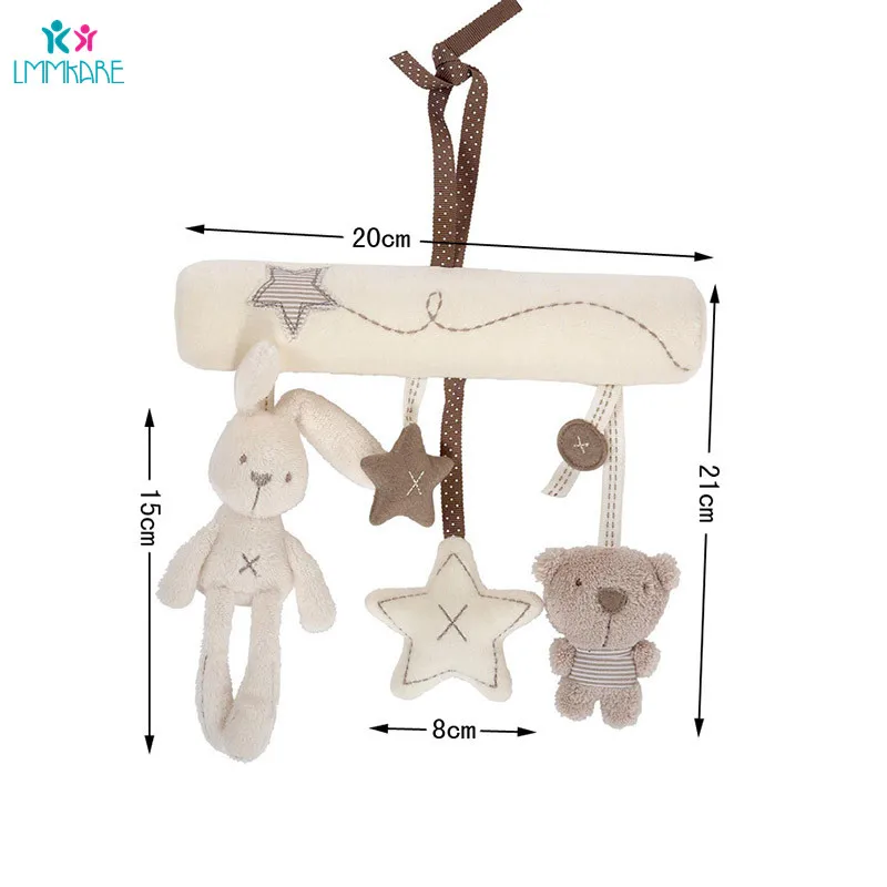 Newborn Toddler Bed Bell Plush Rabbit Music Pacifying Toys Baby Carriage Children's Bedroom Decoration Unisex | Мать и ребенок