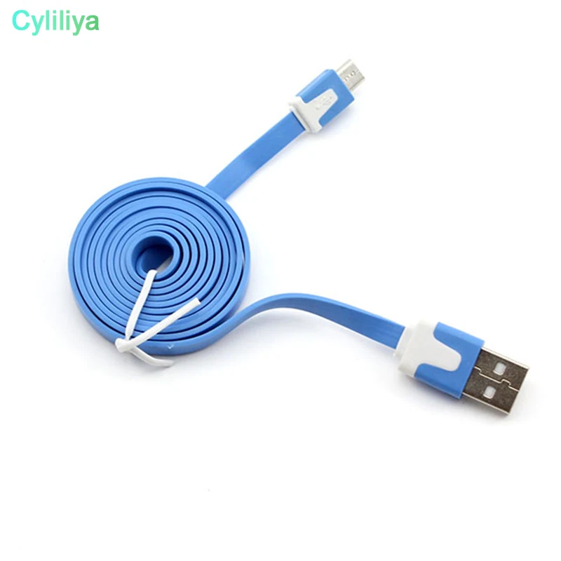 10 шт./лот 1 м 2 3 8-контактный плоский USB-кабель для синхронизации данных и зарядки