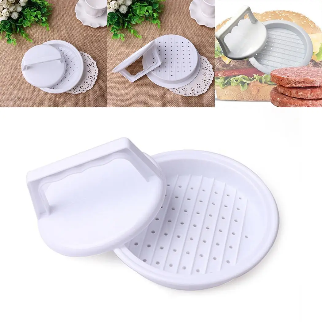 Модные Портативные Ручные котлеты для гамбургеров пресс форма выпечки круглая
