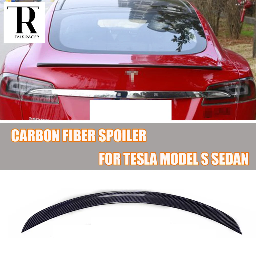 Модель S спойлер заднего багажника из углеродного волокна крыла для Tesla Model Sendan 4