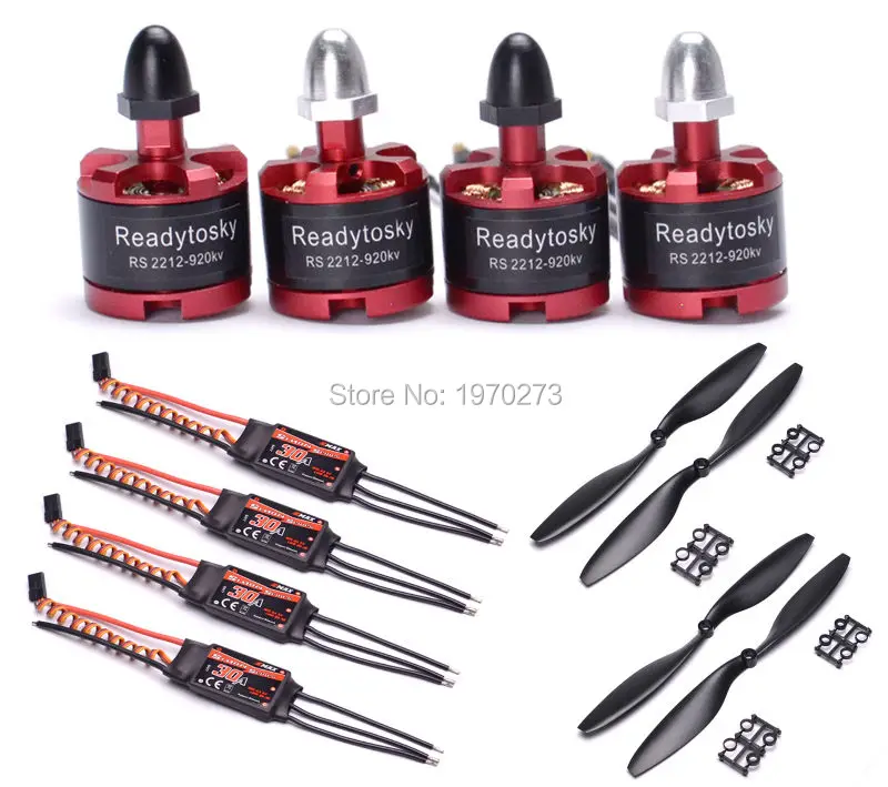 4 шт. 2212 920KV двигатель CW / CCW + SimonK 30A ESC BLHeli 2 4S для F450 S500 F550 квадрокоптера|emax simonk 30a esc|30a
