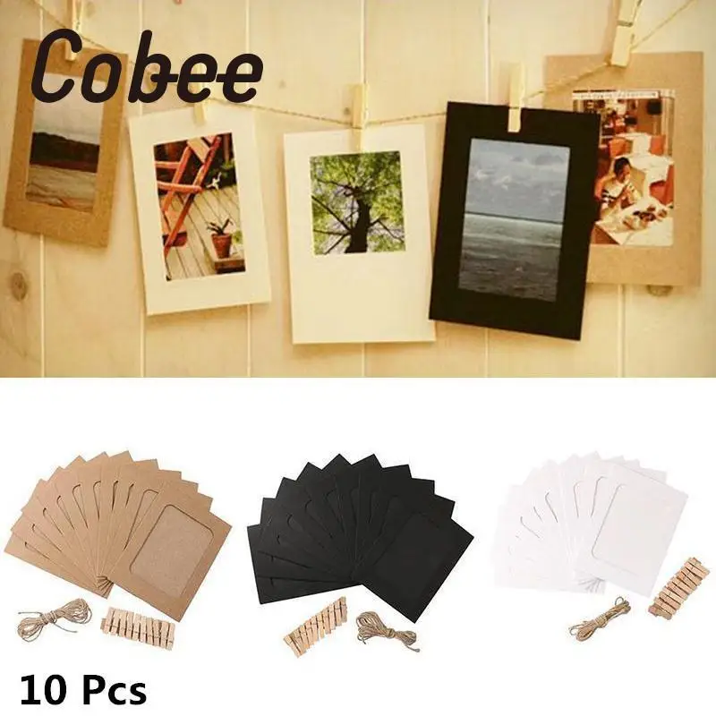 Cobee 10 комплектов винтажная бумажная фоторамка сделай сам Настенная картина