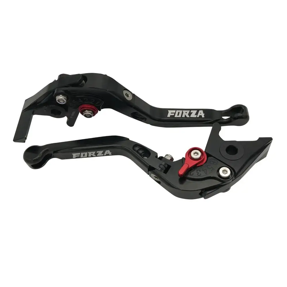 Черный SEMSPEED CNC FORZA300 Складные Выдвижные Тормозные рычаги для Honda Forza 300 250 125 2010- NSS300 SH300 MF13 аксессуары - Цвет: Черный