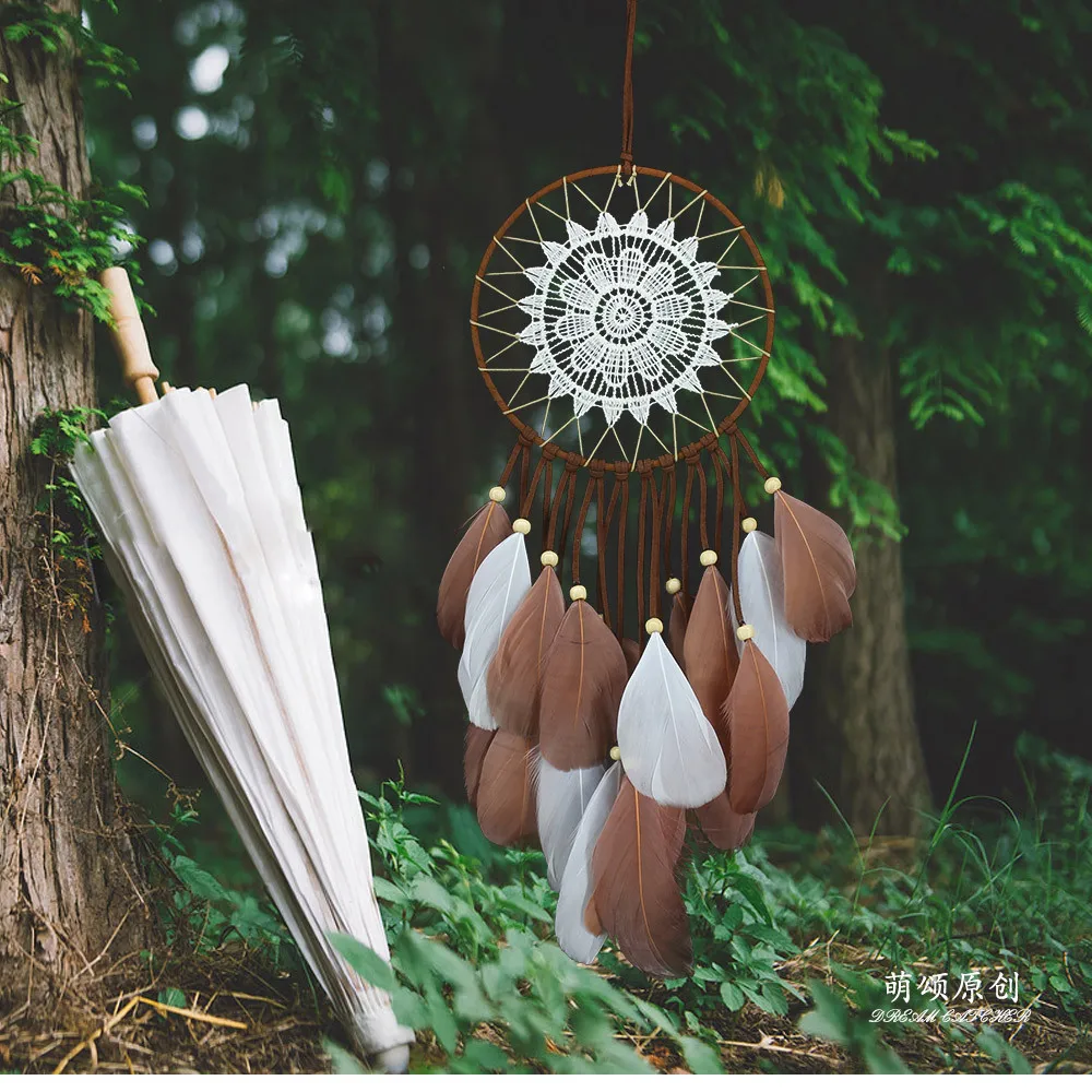 

20cm Ring Lace Dream Catcher Feather Dreamcatchers