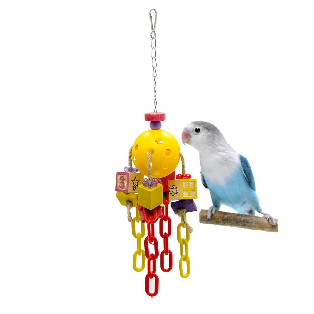 

1PCS Parrot Biting Toy Letter Cave Ball Toy Learning String Toy Ball Bird Toy