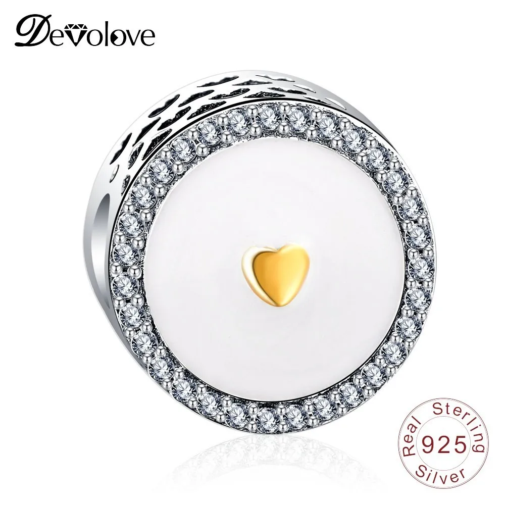 Devolove Драгоценные сердца Ограниченная серия ажурный Шарм 925 пробы Серебряные