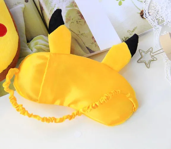 Eye mask Тапочки Pokemon Pikachu baotou; пижамы унисекс для отдыха; обувь для костюмированной вечеринки; домашние теплые зимние тапочки с героями мультфильмов для пар - Цвет: Eye mask