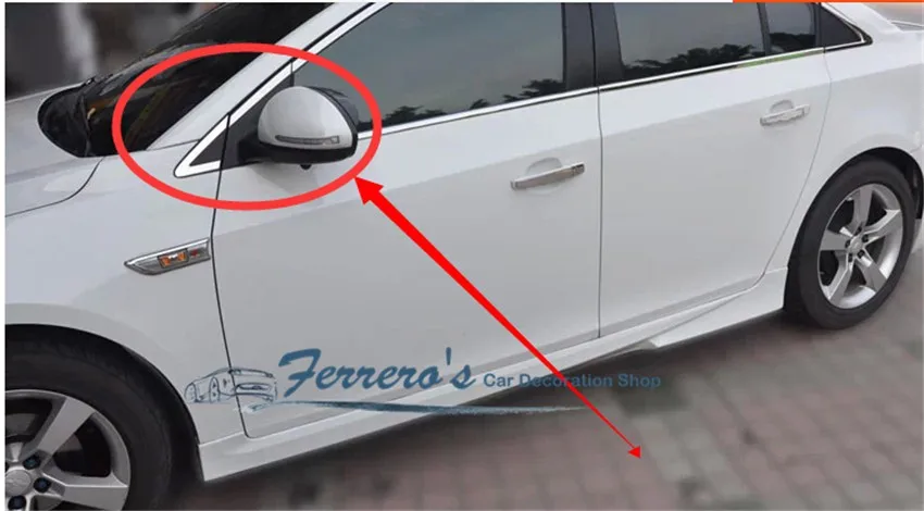 4 шт./лот для Chevrolet Cruze 2009 2010 2011 2012 2013 СЕДАН ПЕРЕДНИЙ зеркало заднего вида Треугольники отделка украшения
