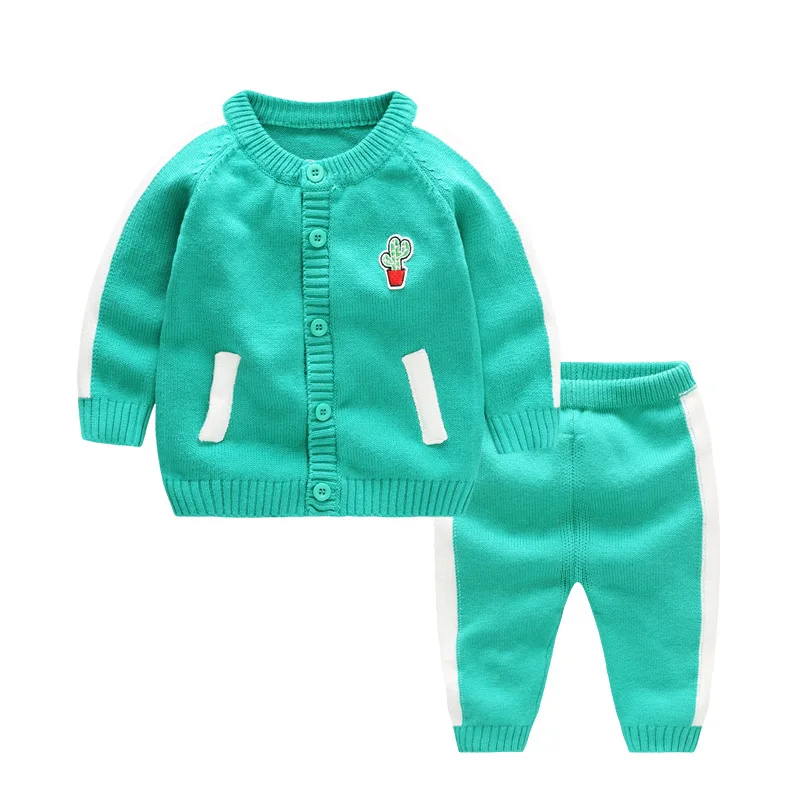 Casual Clothes Set for Newborn Baby Boy Girl Knit Jacket+Sweater Pant Spring Suit Infant Toddler Outfits 2019 | Детская одежда и