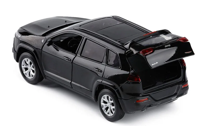 1:32 Jeep Grand Cherokee SUV литая модель легкосплавных автомобилей модель игрушки оттягивающийся звуковой светильник автомобиль игрушка Черный Красный Серебряный для детей подарки на день рождения