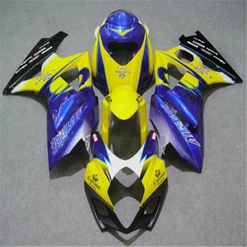 Бесплатный пользовательский комплект обтекателей для Suzuki GSXR 1000 K7 K8 2007 2008 ABS мотоцикл уличные обтекатели комплект GSXR1000 07 08 Черный Белый K7K8