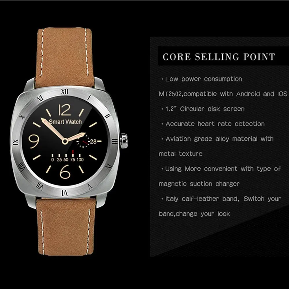 Умные часы для мужчин водонепроницаемые Bluetooth умные с пульсометром iOS Apple iPhone Android