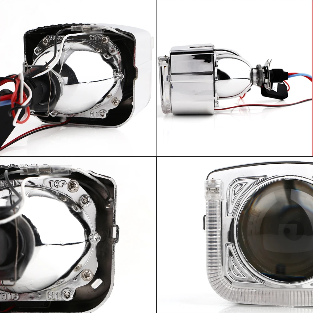 YM E-Bright 1 комплект 3 дюйма 4300K 6000K 8000K HID биксеноновые фары прожекторные линзы 12 В DC 35