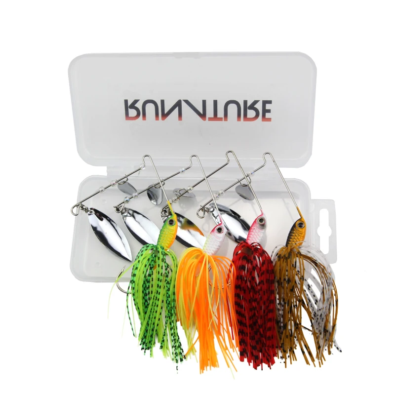 Runature 4 шт./упак. Рыболовная Приманка Spinner Ложка приманки набор с 1 рыболовной
