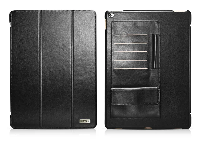 Black Для iPad Pro 12,9 чехол ICARER кошелек держатель для карт флип Магнитный Авто Пробуждение умный чехол для Apple iPad Pro 12,9 чехол - Цвет: Black