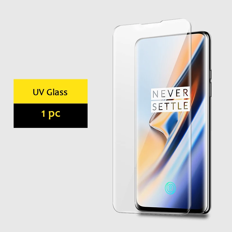 1pc UV Glass Ультрафиолетовый жидкий Полный Клей закаленное стекло для Oneplus 7 7T Pro защита экрана полное покрытие для Oneplus 7T 7 pro стекло - Цвет: 1pc UV Glass