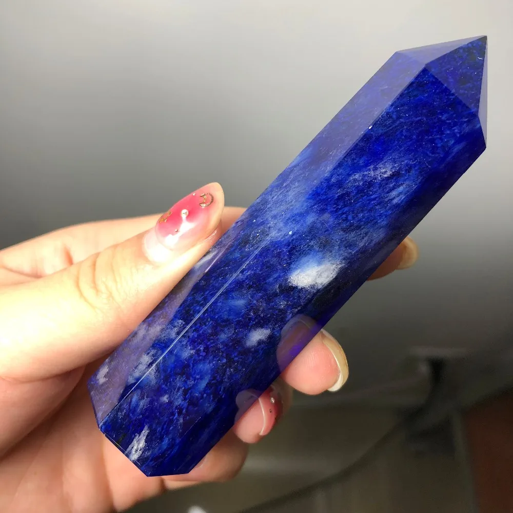 

High quality pure natural blue fused quartz crystal tower bar for sale