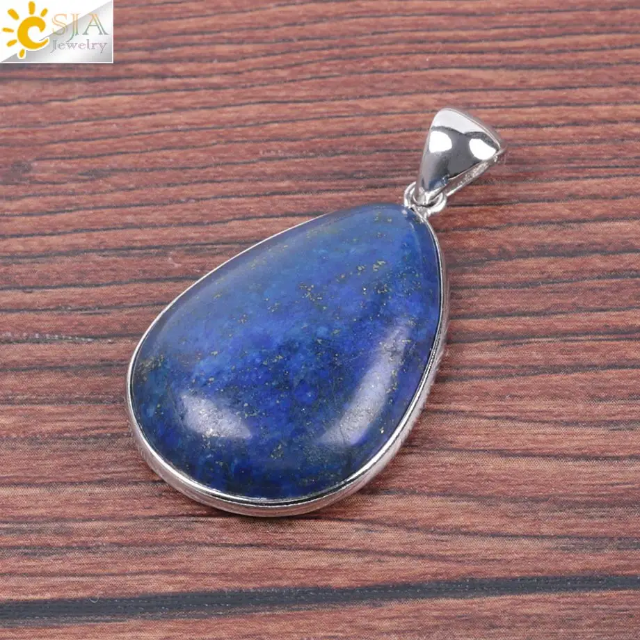 CSJA Reiki исцеляющий натуральный драгоценный камень капля воды ожерелья и подвески